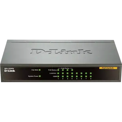 سوئیچ شبکه D-Link DES-1008PA سوئیچ شبکه D-Link DES-1008PA