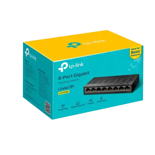 سوییچ 8 پورت گیگابیتی و دسکتاپ تی پی-لینک مدل LS1008G سوییچ 8 پورت گیگابیتی و دسکتاپ تی پی-لینک مدل LS1008G